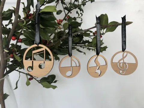 Wooden music pendants