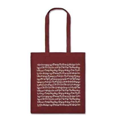 Tote bag Sheet music bordeaux long